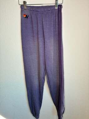 Aviator Nation 5 Stripe Sweatpants in Faded Grape size XS